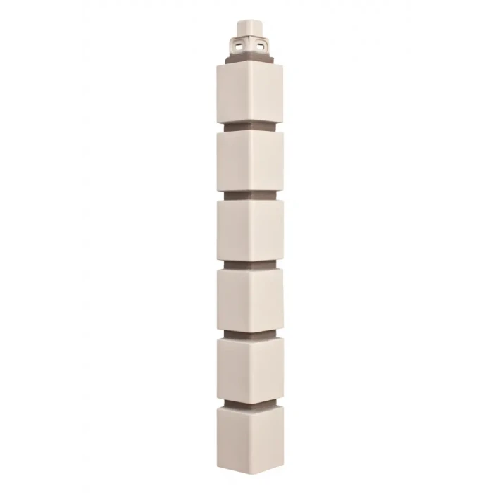 Наружный угол малый Альта Профиль Кирпич клинкерный Белый 460х50х21