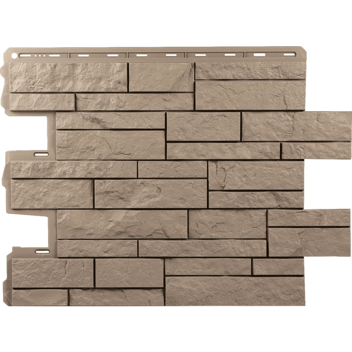 Фасадная панель Альта Профиль Шотландия ЭКО Бежевый 800х590х26