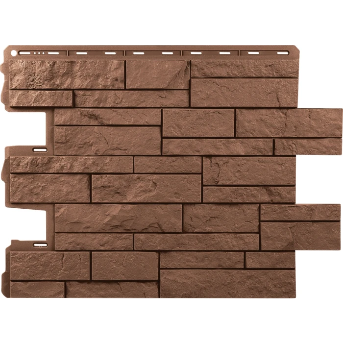 Фасадная панель Альта Профиль Шотландия ЭКО Терракотовый 800х590х26