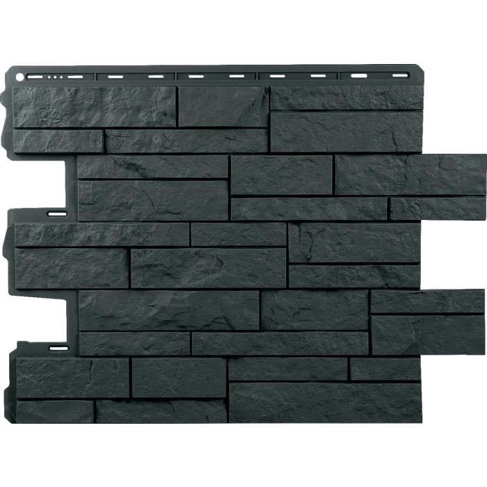 Фасадная панель Альта Профиль Шотландия ЭКО Графит 800х590х26