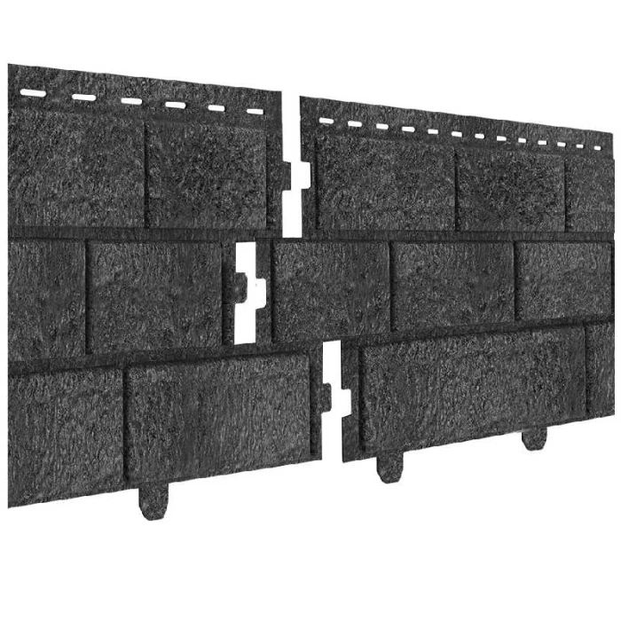 Фасадная панель c двойным замком Stone-House кирпич графит