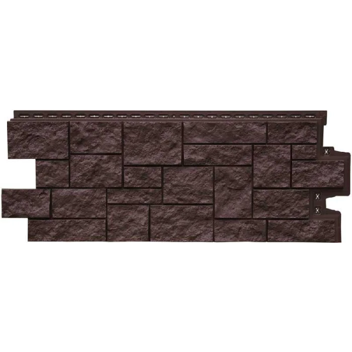 Фасадная панель Grand Line Дикий камень Стандарт Коричневый 