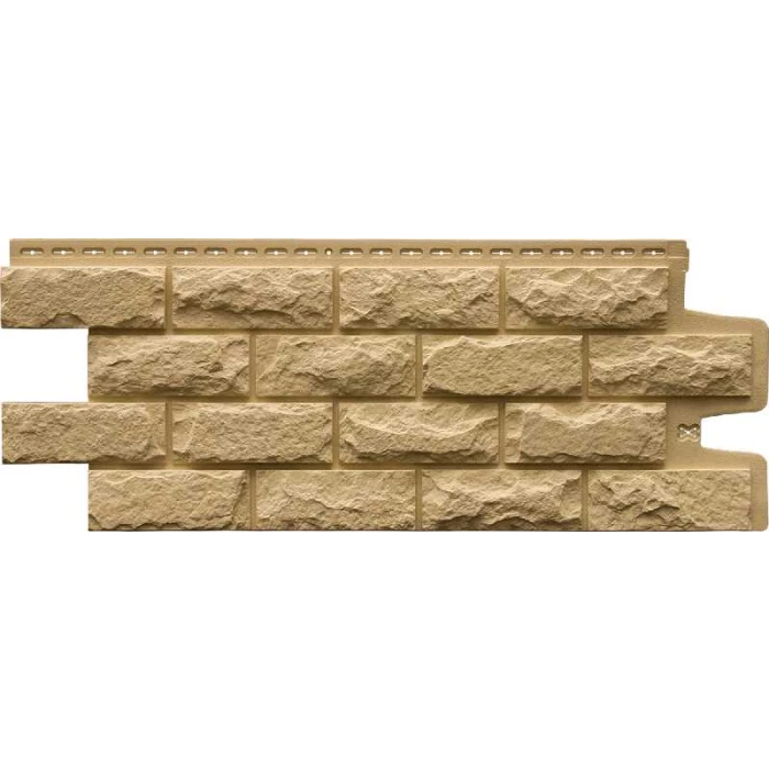 Фасадная панель Grand Line Колотый камень Стандарт Песочный 