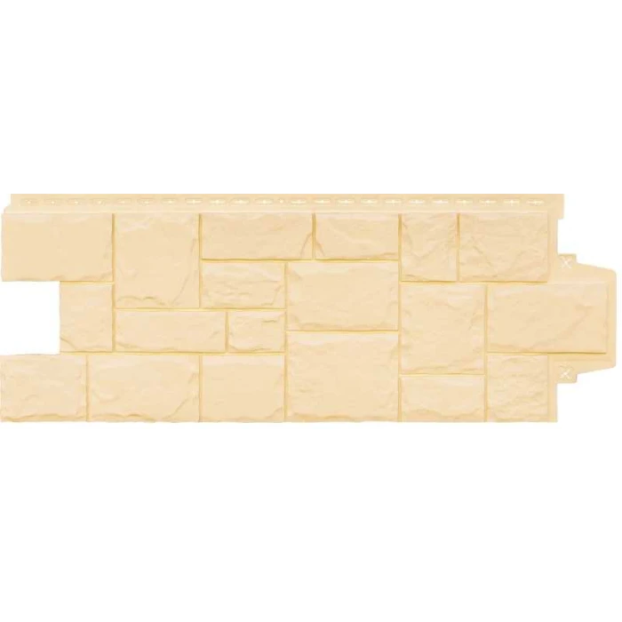 Фасадная панель Grand Line Крупный камень Стандарт Бежевый 