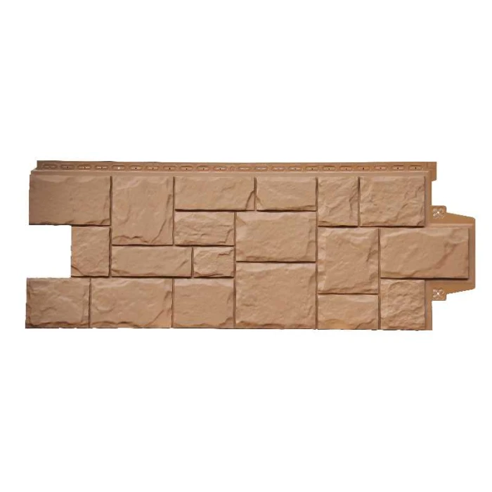 Фасадная панель Grand Line Крупный камень Стандарт Глина 