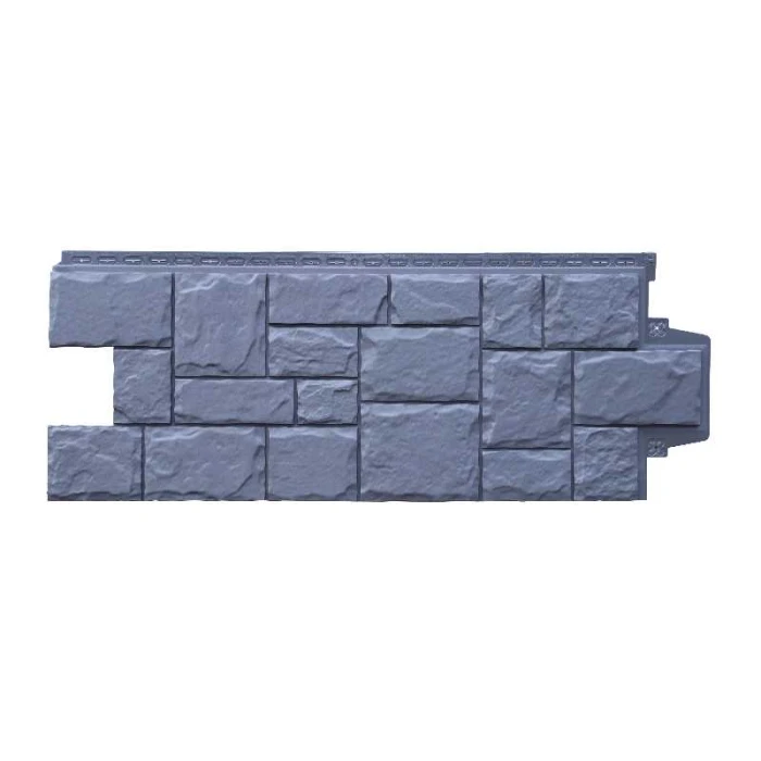 Фасадная панель Grand Line Крупный камень Стандарт Графит 