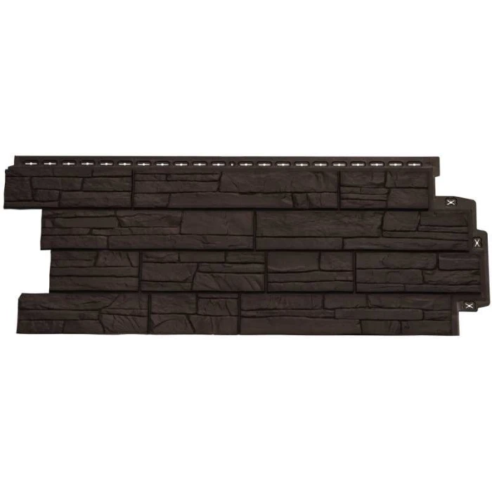 Фасадная панель Grand Line Сланец Стандарт Коричневый 