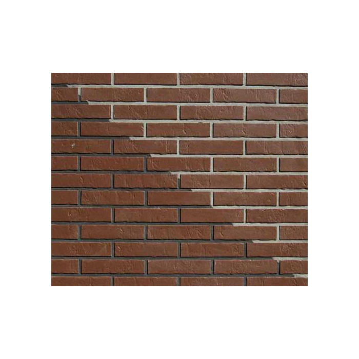 Термопанель рядовая с плиткой ABC-Klinkergruppe Braun Schieferstruktur 496х1000