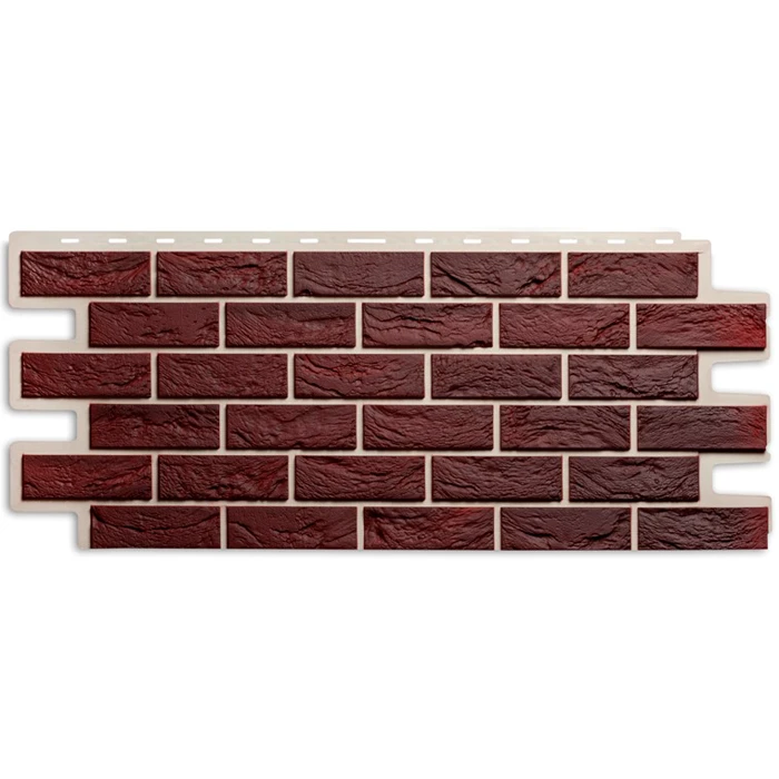 Цокольный сайдинг Tecos Imabel Кирпич Бургунд 470х1140
