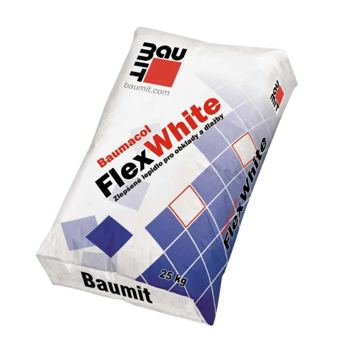 Тонкослойный эластичный плиточный клей Baumit Baumacol FlexWhite 25 кг