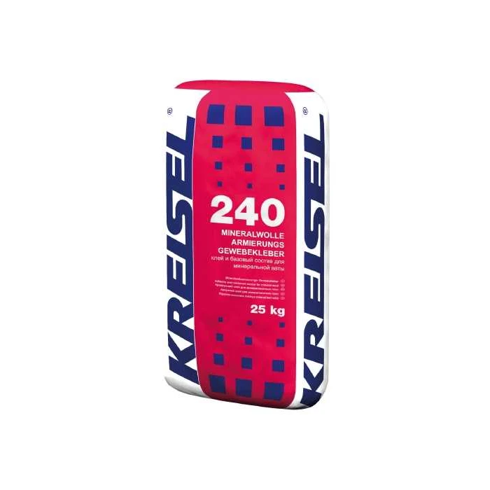 Штукатурно-клеевая смесь для минеральной ваты 240 MINERALWOLLE-ARMIERUNGS -GEWEBEKLEBER Kreisel,25 кг