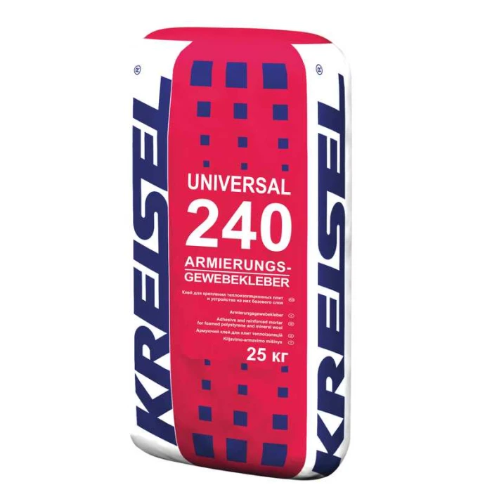 Штукатурно-клеевая смесь для теплоизоляционных плит, универсальная 240 UNIVERSAL ARMIERUNGS-GEWEBEKLEBER Kreisel,25 кг