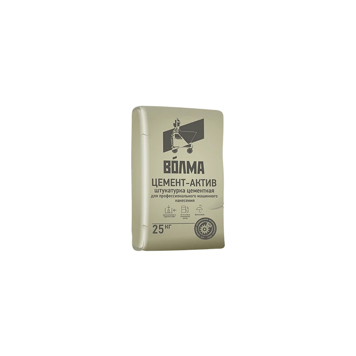Штукатурка цементная ВОЛМА-Цемент-Актив 25 кг