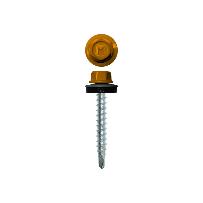 Саморез кровельный Daxmer 4,8х29 (250шт) сверло №1 RAL 1007