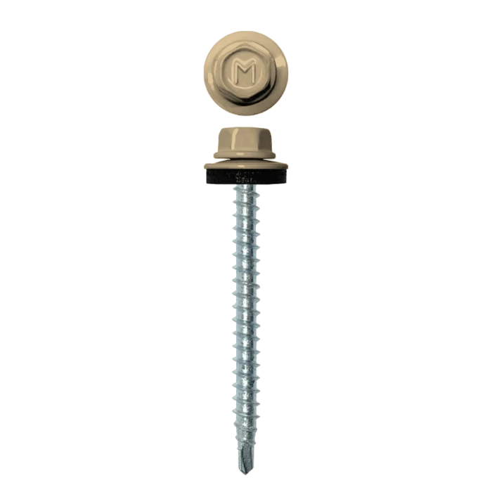 Саморез кровельный Daxmer 4,8х50 RAL 1014 (150) сверло №1