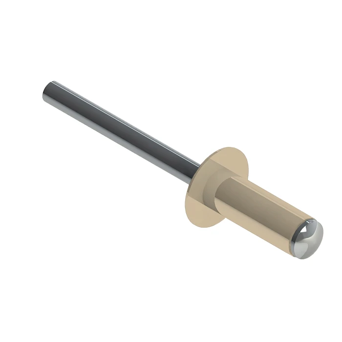 Заклёпка вытяжная Daxmer 3,2х8,0 RAL 1015 (1000 шт) сталь/сталь