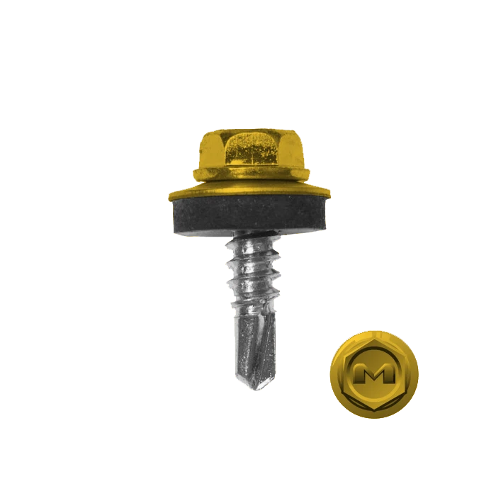 Саморез по металлу Daxmer 5,5х19 RAL 1018 (250) сверло №3