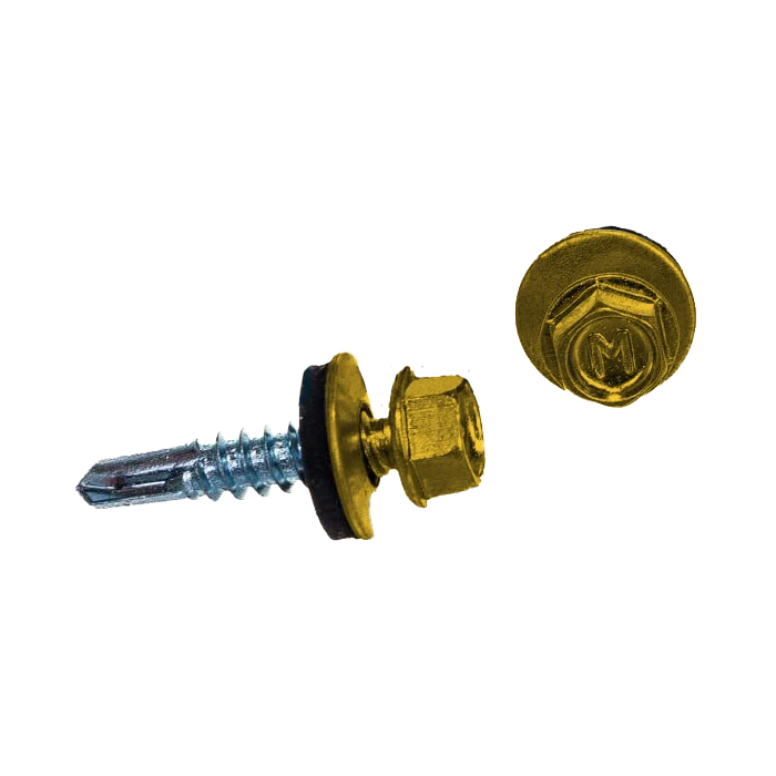 Саморез по металлу Daxmer 5,5х25 RAL 1018 (250) сверло №3