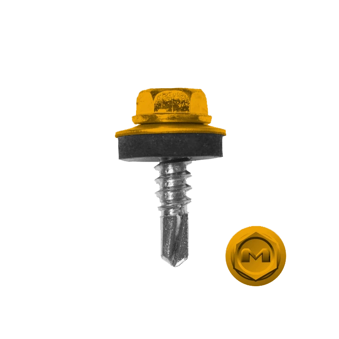 Саморез по металлу Daxmer 5,5х19 (250шт) сверло №3 RAL 1037