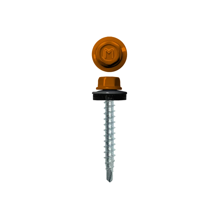 Саморез кровельный Daxmer 4,8х29 (250шт) сверло №1 RAL 2000