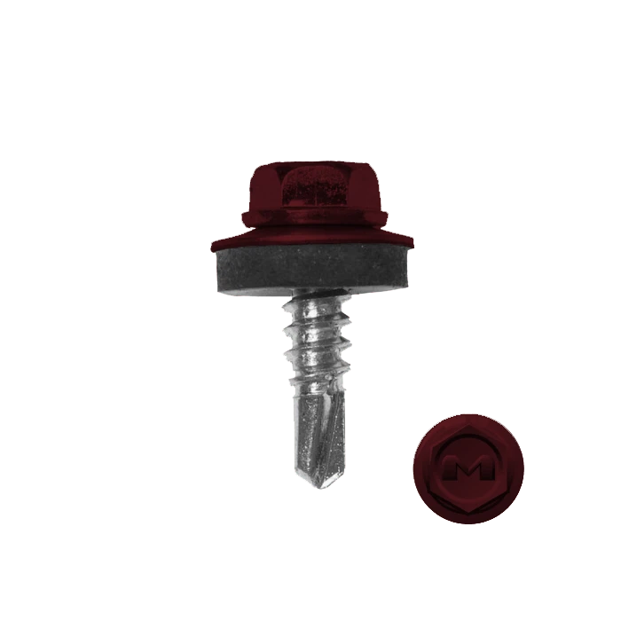 Саморез по металлу Daxmer 5,5х19 RAL 3005 (250) сверло №3