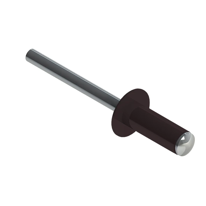 Заклёпка вытяжная Daxmer 4,8х12 RAL 3007 (500 шт) сталь/сталь