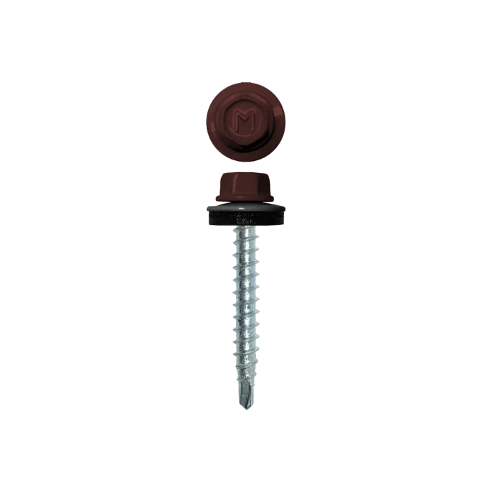 Саморез кровельный Daxmer 4,8х35 RAL 3009 (250) сверло №1