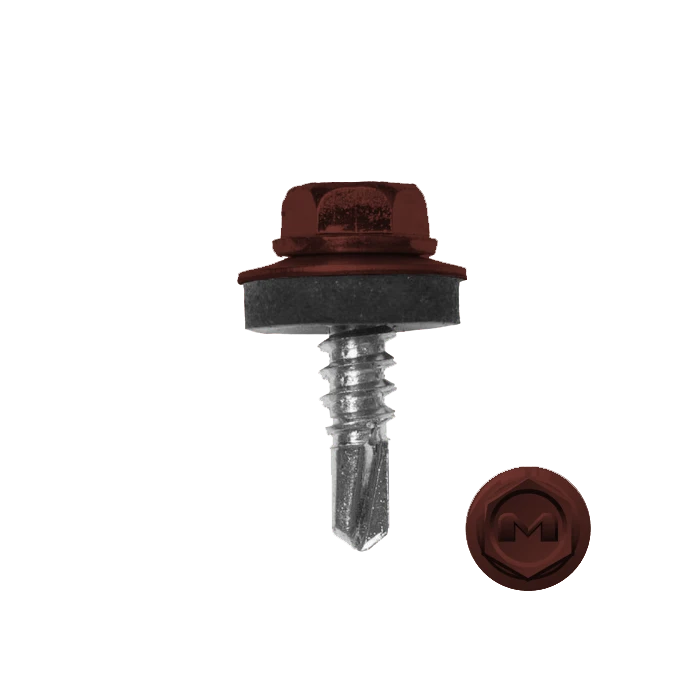 Саморез по металлу Daxmer 5,5х19 (250шт) сверло №3 RAL 3009