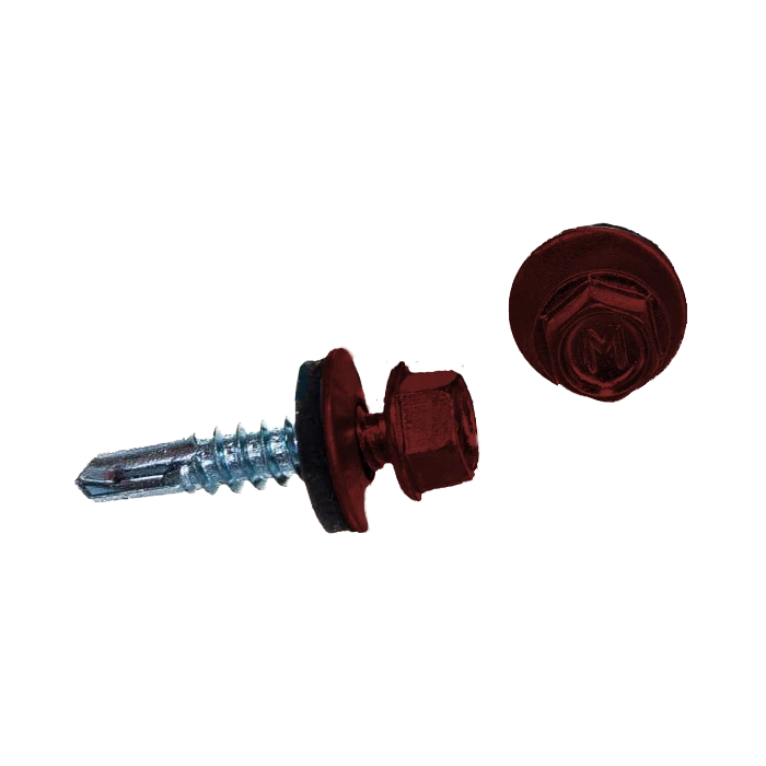 Саморез по металлу Daxmer 5,5х25 RAL 3011 (250) сверло №3