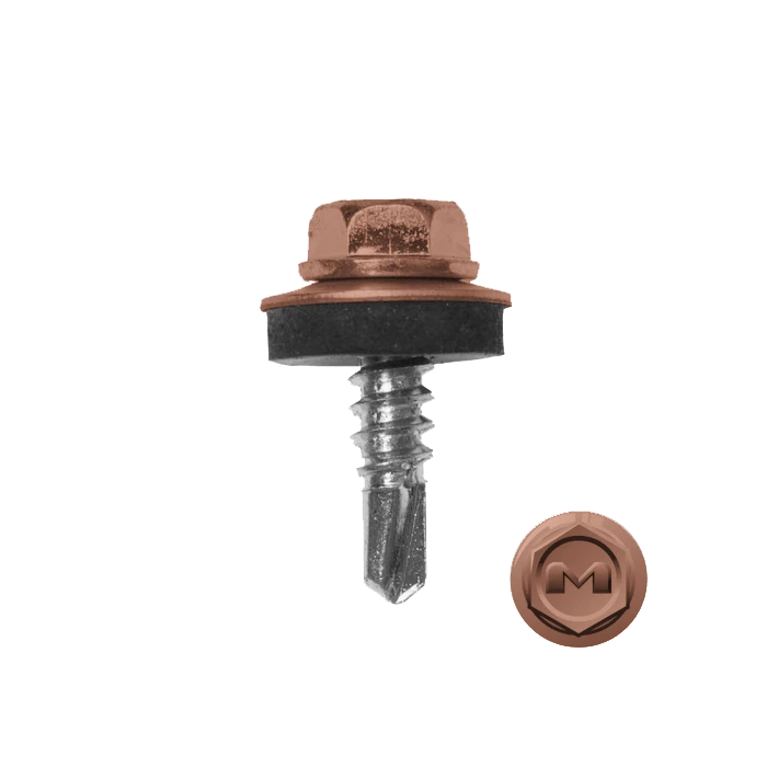 Саморез по металлу Daxmer 5,5х19 (250шт) сверло №3 RAL 3012