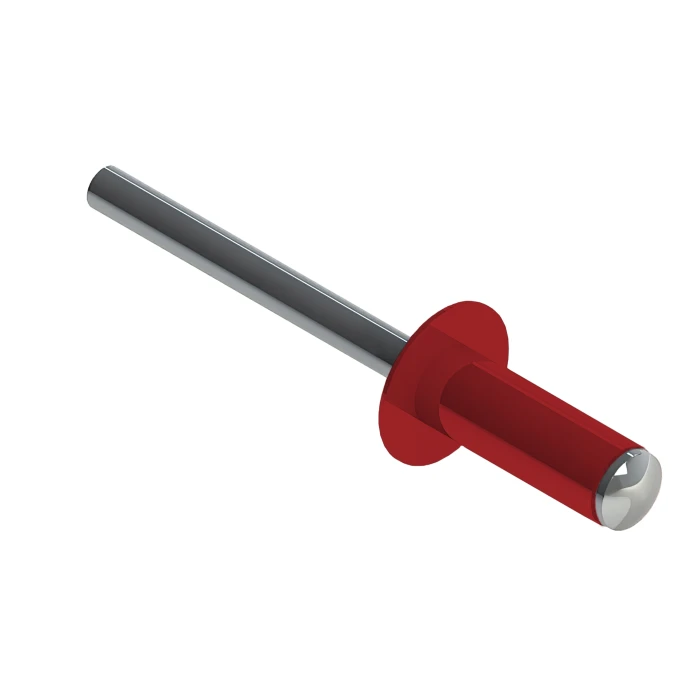 Заклёпка вытяжная Daxmer 3,2х8,0 RAL 3020 (1000 шт) сталь/сталь