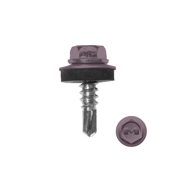 Саморез по металлу Daxmer 5,5х19 (250шт) сверло №3 RAL 4009