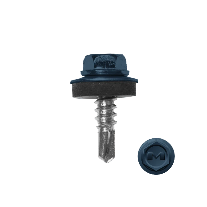 Саморез по металлу Daxmer 5,5х19 (250шт) сверло №3 RAL 5001