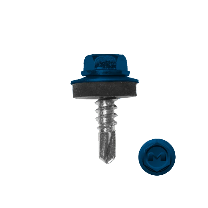 Саморез по металлу Daxmer 5,5х19 RAL 5005 (250) сверло №3