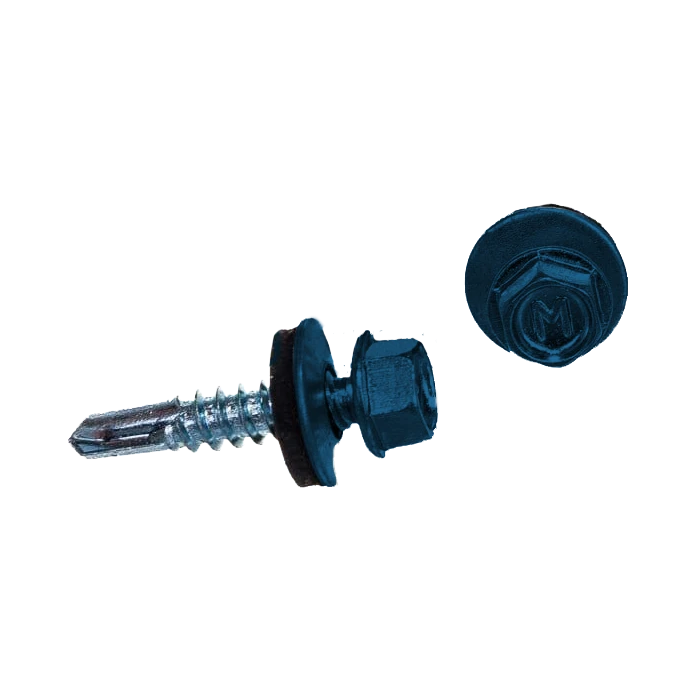 Саморез по металлу Daxmer 5,5х25 RAL 5005 (250) сверло №3