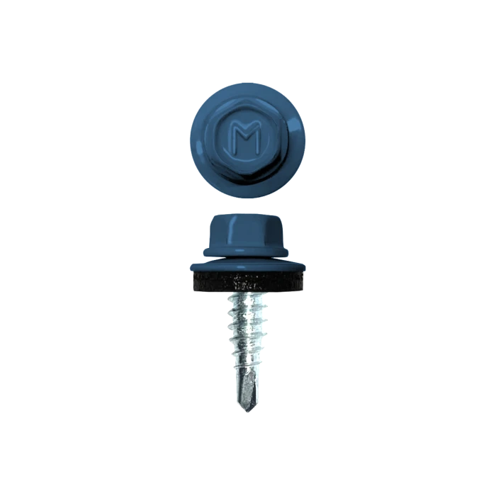 Саморез по металлу Daxmer 4,8х19 (250шт) сверло №2 RAL 5007