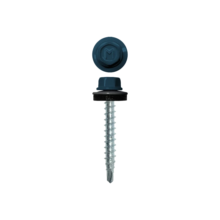 Саморез кровельный Daxmer 4,8х35 RAL 5009 (250) сверло №1