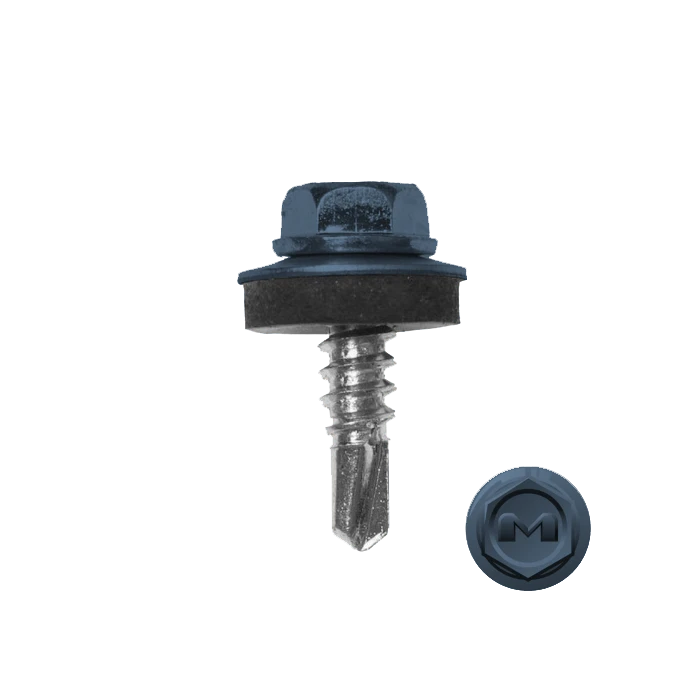 Саморез по металлу Daxmer 5,5х19 (250шт) сверло №3 RAL 5014