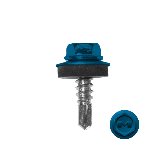 Саморез по металлу Daxmer 5,5х19 (250шт) сверло №3 RAL 5015