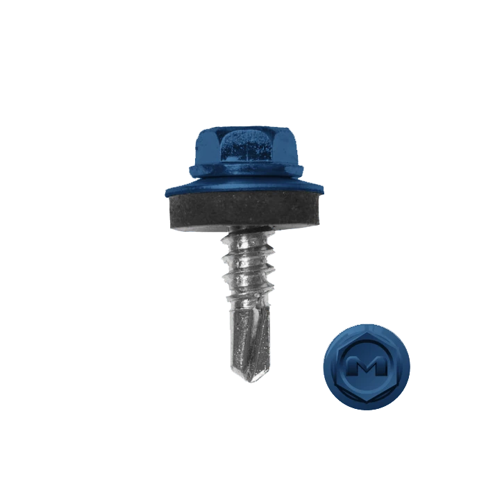 Саморез по металлу Daxmer 5,5х19 (250шт) сверло №3 RAL 5017