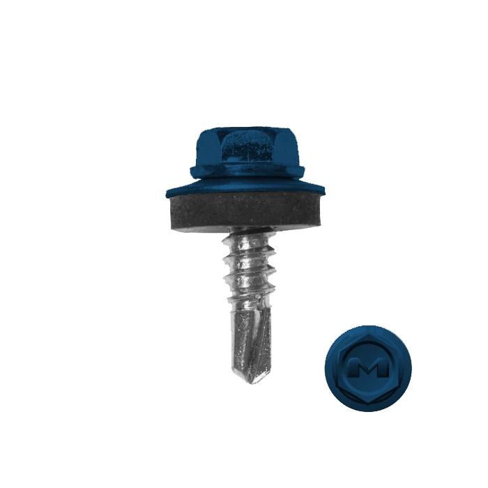 Саморез по металлу Daxmer 5,5х19 (250шт) сверло №3 RAL 5019