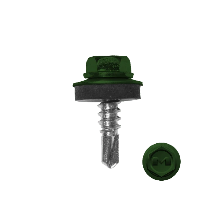 Саморез по металлу Daxmer 5,5х19 RAL 6002 (250) сверло №3