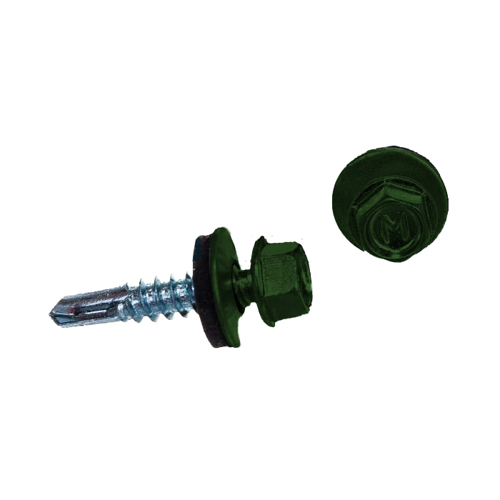 Саморез по металлу Daxmer 5,5х25 (250шт) сверло №3 RAL 6002