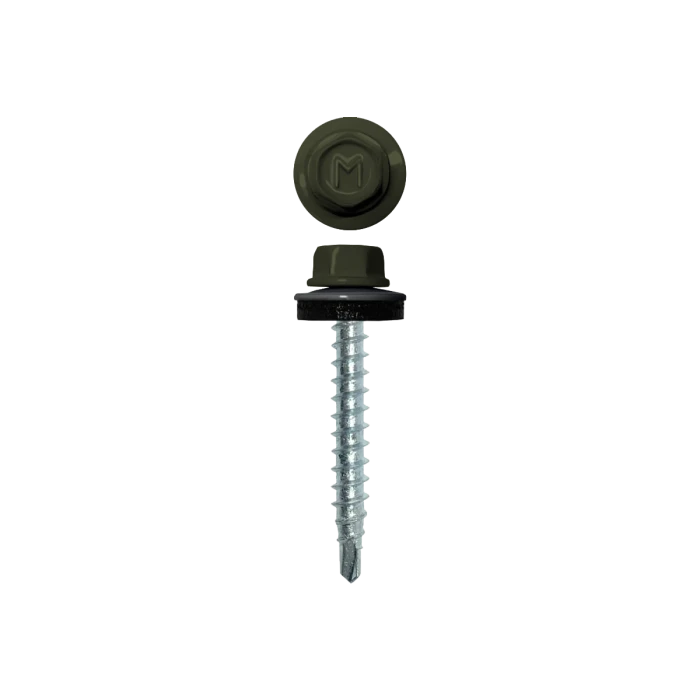 Саморез кровельный Daxmer 4,8х35 RAL 6003 (250) сверло №1