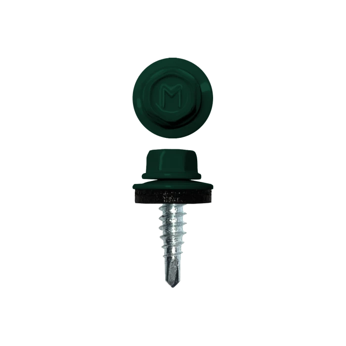 Саморез кровельный Daxmer 4,8х19 (400шт) сверло №1 RAL 6005