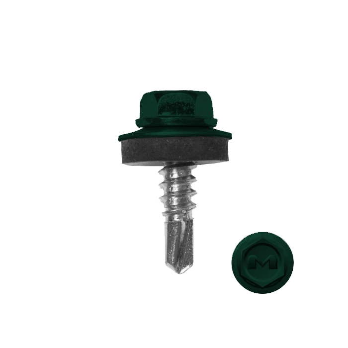 Саморез по металлу Daxmer 5,5х19 RAL 6005 (250) сверло №3