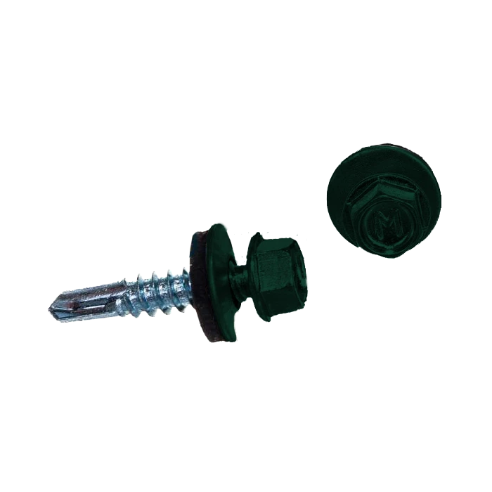 Саморез по металлу Daxmer 5,5х25 RAL 6005 (250) сверло №3