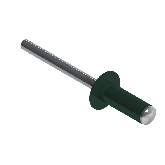 Заклёпка вытяжная 4,0х10 RAL 6005 (10х1000шт) алюм/сталь