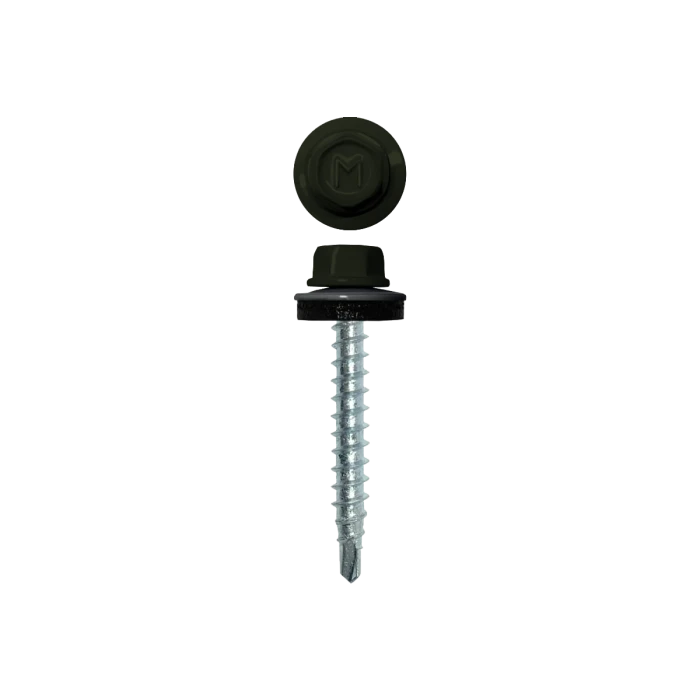 Саморез кровельный Daxmer 4,8х29 (250шт) сверло №1 RAL 6007