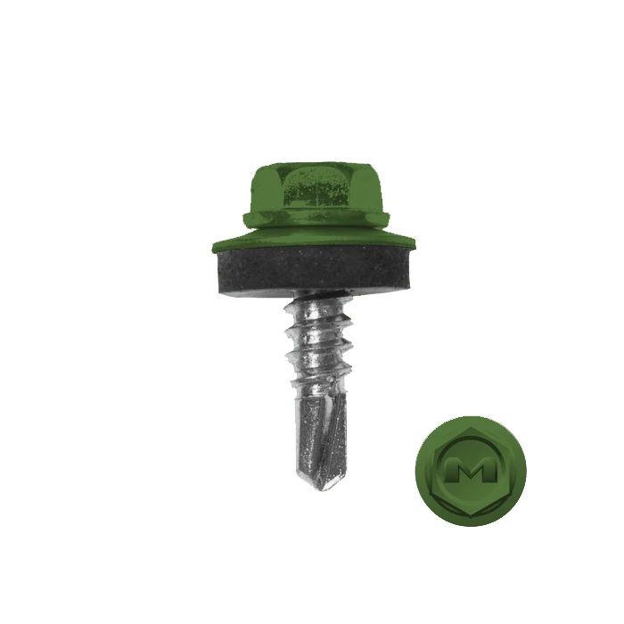 Саморез по металлу Daxmer 5,5х19 (250шт) сверло №3 RAL 6017